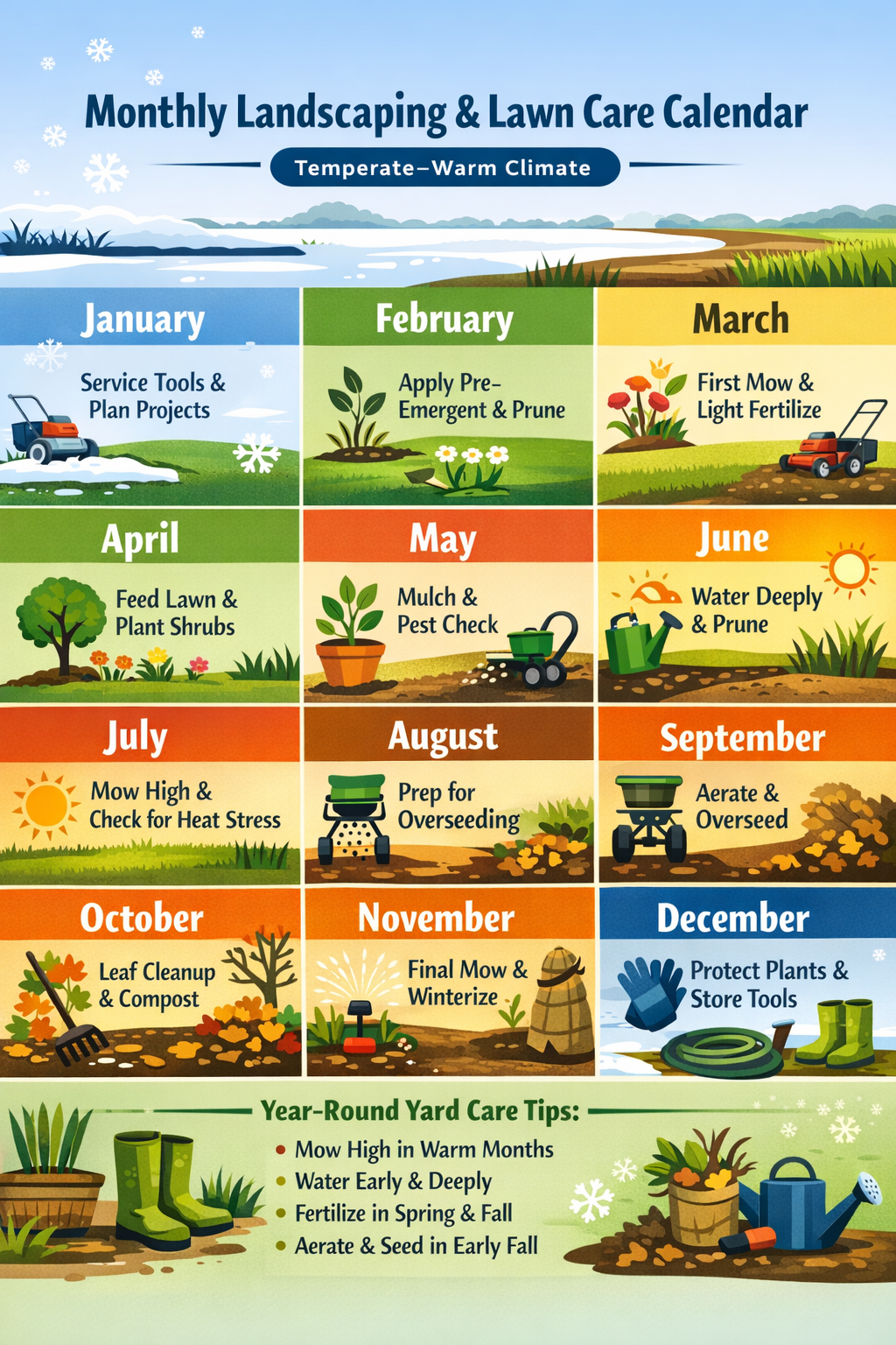 Monthly Landscaping and Lawn Maintenance